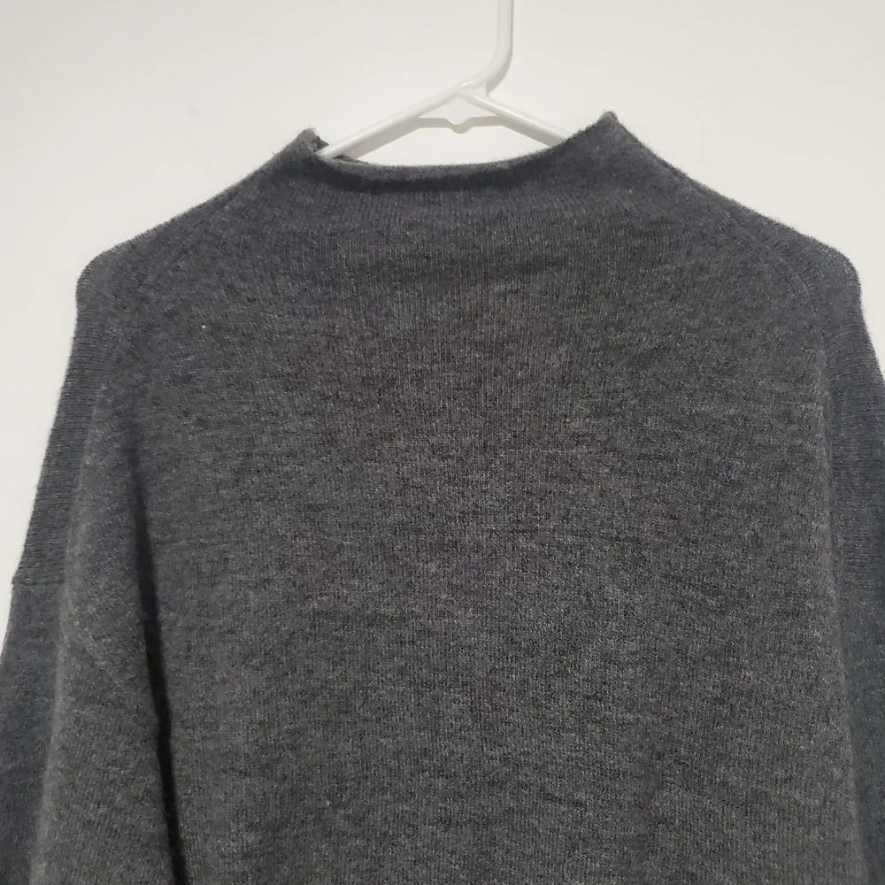Leith Cozy Mock Neck Grey Sweater - Picture 6 of 6